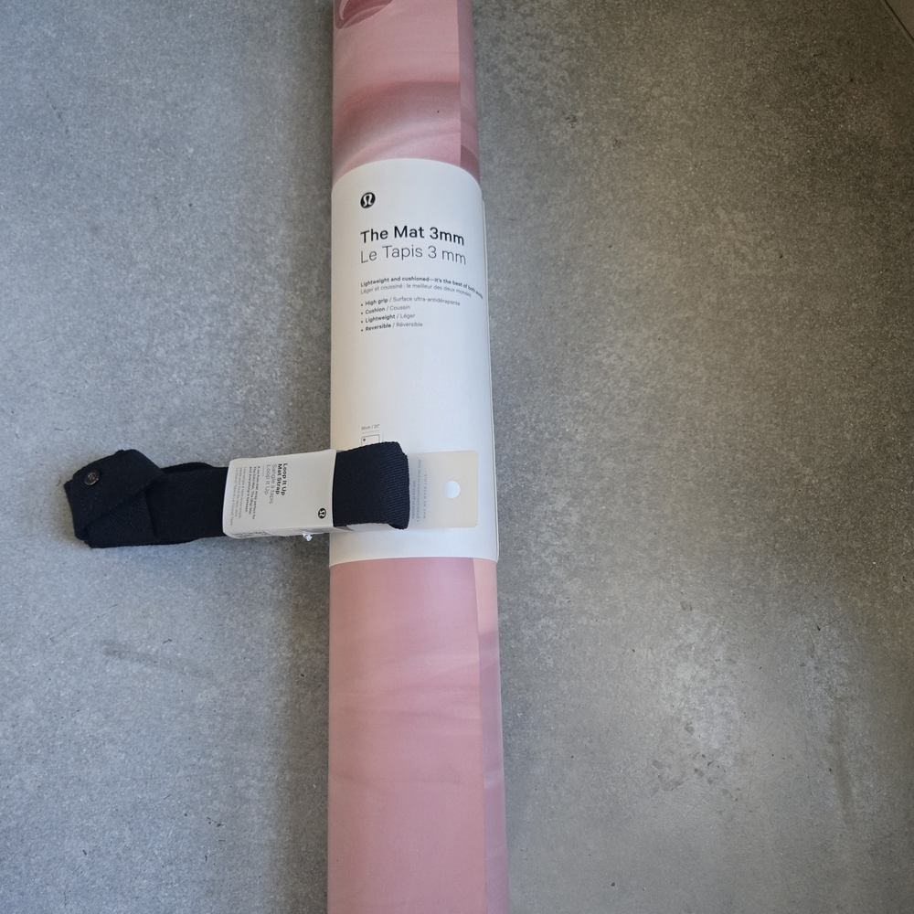 Lululemon Pink Yoga Mat And Strap - Picture 2 of 2
